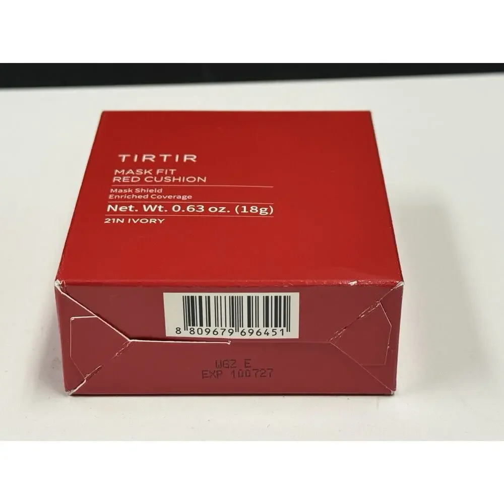 [US Seller] TIRTIR Mask Fit Red Cushion Foundation 21N Ivory (0.63 Fl Oz)